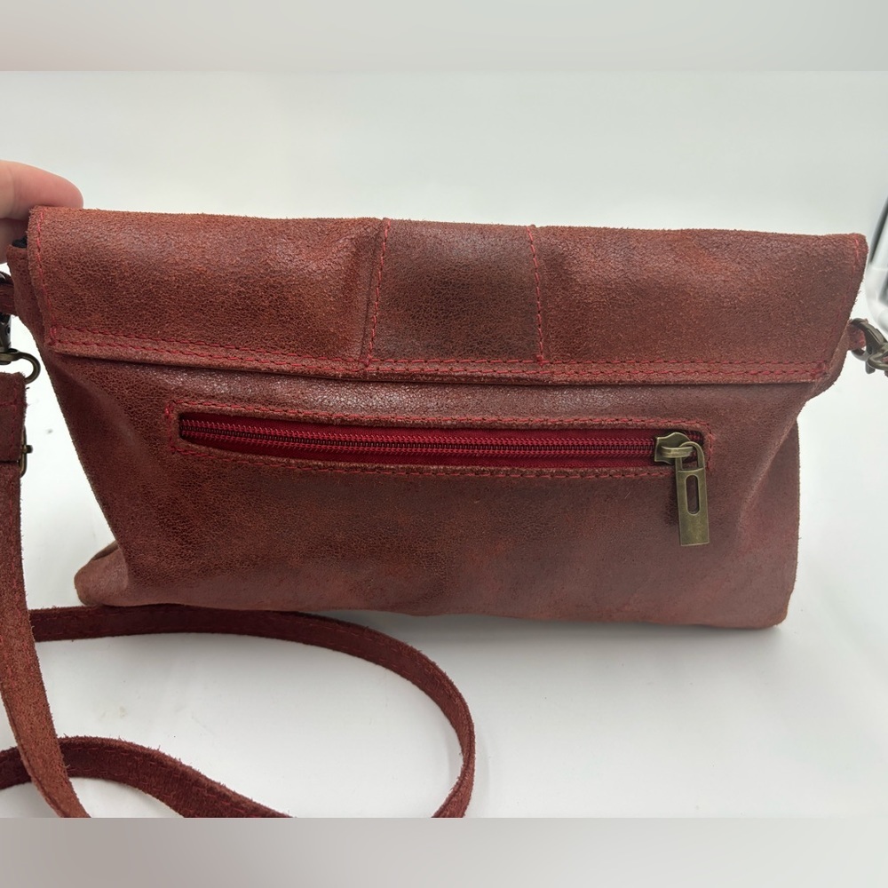 CRAZY LOU PARIS Leather Vintage Made in Italy Crossbody Bag - Picture 4 of 10